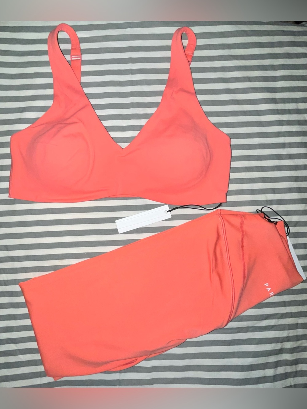 Paragon Reluna Icon Sculptseam Plus Legging & Formlux Bond Bra in Juicy Peach M